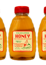 100% Wildflower Raw Honey, 1 lb (454 g) Bottles, 3 Bottles