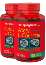 Acetyl L-Carnitine, 1000 mg, 100 Vegetarian Capsules, 2 Bottles
