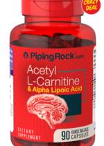 Acetyl L-Carnitine 400 mg & Alpha Lipoic Acid 200 mg, 90 Quick Release Capsules
