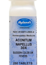 Aconitum Napellus 30X Homeopathic Formula for Colds & Fever, 250 Tablets
