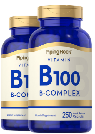 B-100 Vitamin B Complex, 250 Quick Release Capsules, 2 Bottles