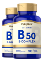 B-50 Vitamin B Complex, 180 Coated Caplets, 2 Bottles