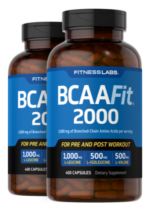 BCAAFit 2000, 2000 mg (per serving), 400 Capsules, 2 Bottles