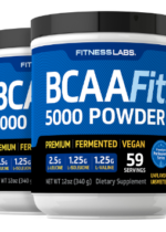 BCAAFit 5000 Powder, 5000 mg (per serving), 12 oz (340 g) Bottle, 2 Bottles