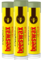 Beeswax Lip Balm 3 Pack, 0.15 oz (4 g) Tubes, 3 Tubes