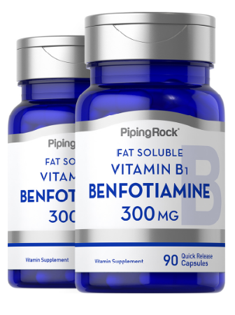 Benfotiamine (Fat Soluble Vitamin B-1), 300 mg, 90 Quick Release Capsules, 2 Bottles