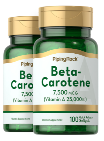 Beta - Carotene 7,500 MCG (vitamin A 25,000 iu) quick release 100 softgels