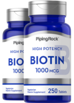 Biotin, 1000 mcg, 250 Tablets, 2 Bottles