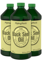 Black Seed Oil (Cumin Seed) - Cold Pressed, 16 fl oz (473 mL) Bottles, 3 Bottles