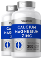 Calcium Magnesium Zinc (Cal 1000mg/Mag 400mg/Zn 15mg) (per serving), 300 Coated Caplets, 2 Bottles
