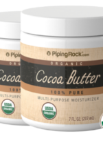 Cocoa Butter 100% Pure (Organic), 7 oz (207 mL) Jar, 2 Jars
