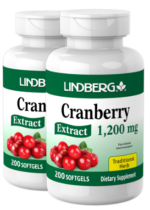 Cranberry Extract, 1200 mg, 200 Softgels, 2 Bottles