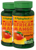 Extra Strength African Mango & Green Tea, 1220 mg, 90 Quick Release Capsules, 2 Bottles