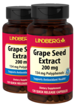 Grape Seed Extract, 200 mg, 120 Quick Release Capsules, 2 Bottles