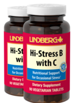 Hi-Stress B with C, 90 Vegetarian Tablets, 2 Bottles
