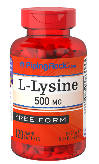 L-Lysine (Free Form), 500 mg, 120 Coated Caplets
