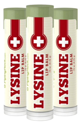 Lysine Lip Balm 3 Pack, 0.15 oz (4 g) Tubes, 3 Tubes
