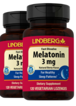 Melatonin Fast Dissolve (Natural Berry), 3 mg, 120 Lozenges, 2 Bottles