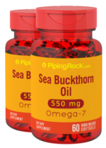Omega-7 Sea Buckthorn Oil, 550 mg, 60 Quick Release Softgels, 2 Bottles