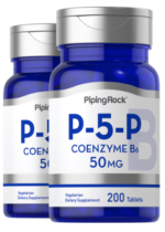P-5-P (Pyridoxal 5-Phosphate) Coenzymated Vitamin B-6, 50 mg, 200 Tablets, 2 Bottles