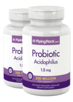 Probiotic Acidophilus 250 Million Organisms, 240 Quick Release Capsules, 2 Bottles
