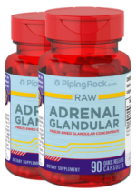 Raw Adrenal Glandular (Bovine), 350 mg, 90 Quick Release Capsules, 2 Bottles