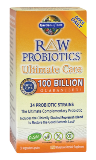 Raw Probiotics Ultimate Care, 100 Billion CFU, 30 Vegetarian Capsules