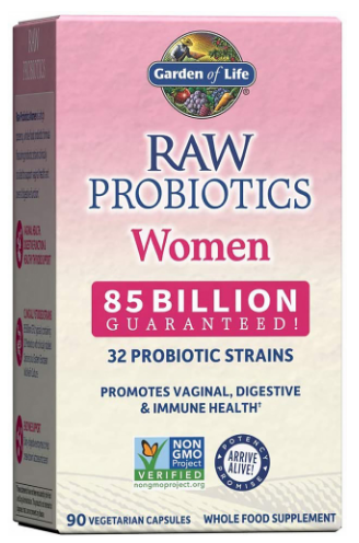 Raw Probiotics Women, 85 Billion CFU, 90 Vegetarian Capsules