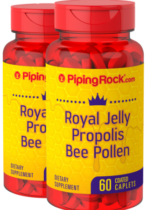 Royal Jelly, Propolis & Bee Pollen, 60 Coated Caplets, 2 Bottles
