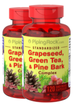 Standardized Grapeseed, Green Tea & Pine Bark Complex, 120 Quick Release Capsules, 2 Bottles