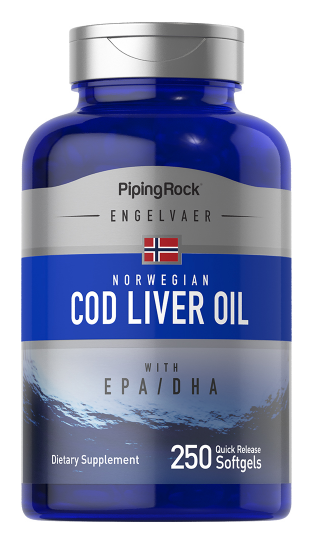 Supreme Engelvaer Norwegian Cod Liver Oil, 250 Quick Release Soft gels