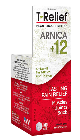 T-Relief Plant-Based Pain Relief Arnica +12 Homeopathic, 100 Tablets