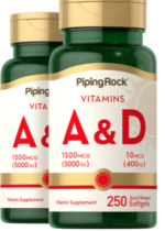 Vitamin A & D3, A 5,000 IU D-400 IU , 250 Quick Release Softgels, 2 Bottles