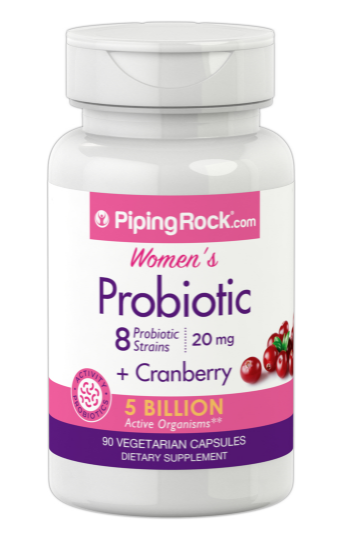 Women’s Probiotic 8 Strains 5 Billion Organisms plus Cranberry, 90 Vegetarian Capsules
