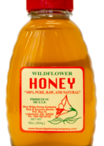 100% Wildflower Raw Honey, 1 lb (454 g) Bottle