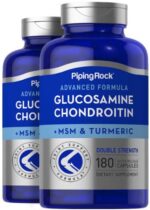 Advanced Double Strength Glucosamine Chondroitin MSM Plus Turmeric, 180 Quick Release Capsules, 2 Bottles