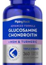 Advanced Triple Strength Glucosamine Chondroitin MSM Plus Turmeric, 360 Coated Caplets