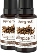 Allspice Pure Essential Oil (GC/MS Tested), 1/2 fl oz (15 mL) Dropper Bottle, 2 Dropper Bottles