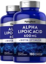Alpha Lipoic Acid plus Biotin Optimizer, 600 mg, 180 Quick Release Capsules, 2 Bottles