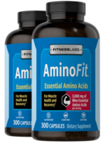 AminoFit Essential Amino Acids, 3000 mg (per serving), 300 Capsules, 2 Bottles
