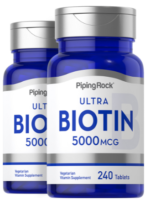 Biotin, 5000 mcg, 240 Tablets, 2 Bottles