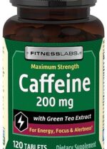 Caffeine 200 mg with Green Tea Extract, 120 Tablets