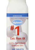 Calcarea Fluorica 6X Cell Salts #1 Homeopathic Formula for Colds, Hemorrhoids, 500 Tablets