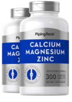 Calcium Magnesium Zinc (Cal 1000mg/Mag 400mg/Zn 15mg) (per serving), 300 Coated Caplets, 2 Bottles