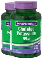 Chelated Potassium (Gluconate), 99 mg, 250 Caplets, 2 Bottles