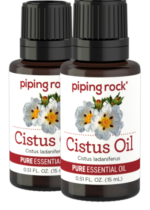 Cistus Pure Essential Oil - Labdanum Oil (GC/MS Tested), 1/2 fl oz (15 mL) Dropper Bottle, 2 Dropper Bottles