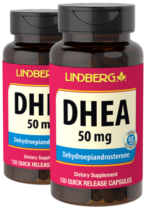 DHEA, 50 mg, 120 Capsules, 2 Bottles