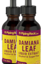 Damiana Leaf Liquid Extract Alcohol Free, 2 fl oz (59 mL) Dropper Bottle, 2 Bottles