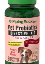 Digestive Aid Probiotics for Dogs & Cats, 60 Chewable Tablets