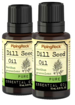 Dill Seed Pure Essential Oil (GC/MS Tested), 1/2 fl oz (15 mL) Dropper Bottle, 2 Dropper Bottles